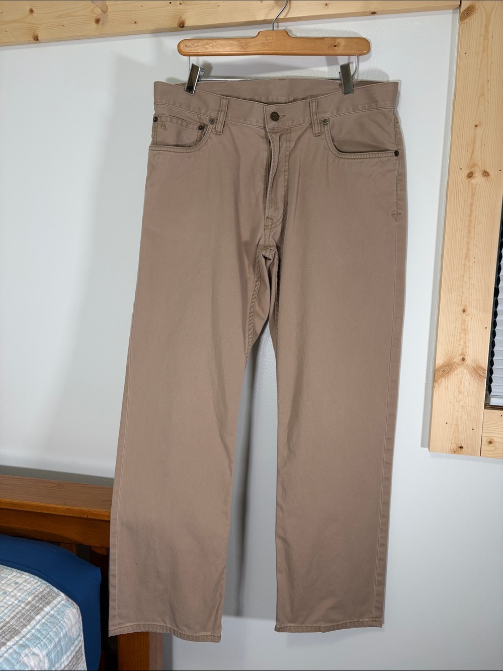 34x30 Polo by Ralph Lauren 650 Men's Straight Jeans in Tan